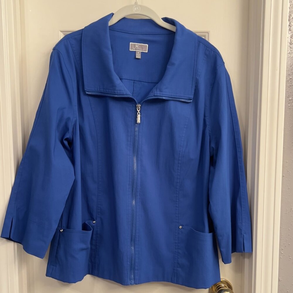 Royal Blue Ladies Jacket Size 16 JM Collection